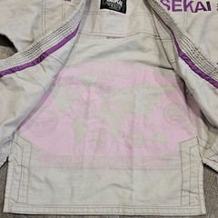 Fuji Sekai Champion Fuji Kimono Women’s Gray/Purple Size W1 BJJ Ju-Jitsu