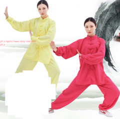 Unisex Cotton National Style Tang Clothes Tai Chi Uniform Wing Chun Kung fu Suit