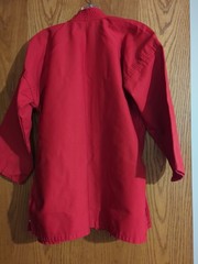 Century Karate Uniform Student Gi Jacket Kids 3 Red Open Front Black Pants Belt