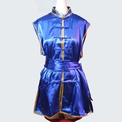 Silk Chinese Kung Fu Taichi Uniform Sleeveless Martial Arts Wushu Suit 3XS~4XL