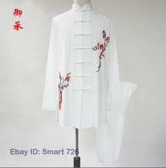 Women Men Tang Kung Fu Suit Outfits Silk Martial Arts Uniform Yoga Tai Chi Sets