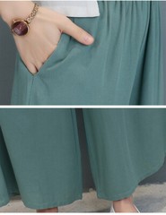 Womens Casual Cotton Linen Yoga Tai Chi Sets Uniform Martial Arts Kung Fu Suit