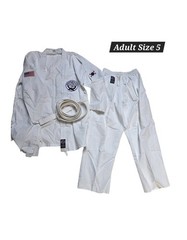 White World Tang Soo Do Association uniform with a white belt included Size 5