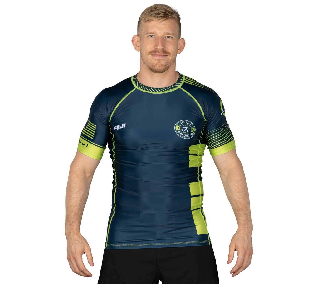 Fuji Match MMA BJJ Jiu Jitsu ShortSleeve Short Sleeve SS Rashguard – Navy Blue