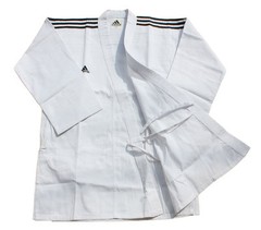 Adidas Champion 3-stripe Open Dobok/Martial Uniform/TaeKwonDo/Karatedo/Gis/White