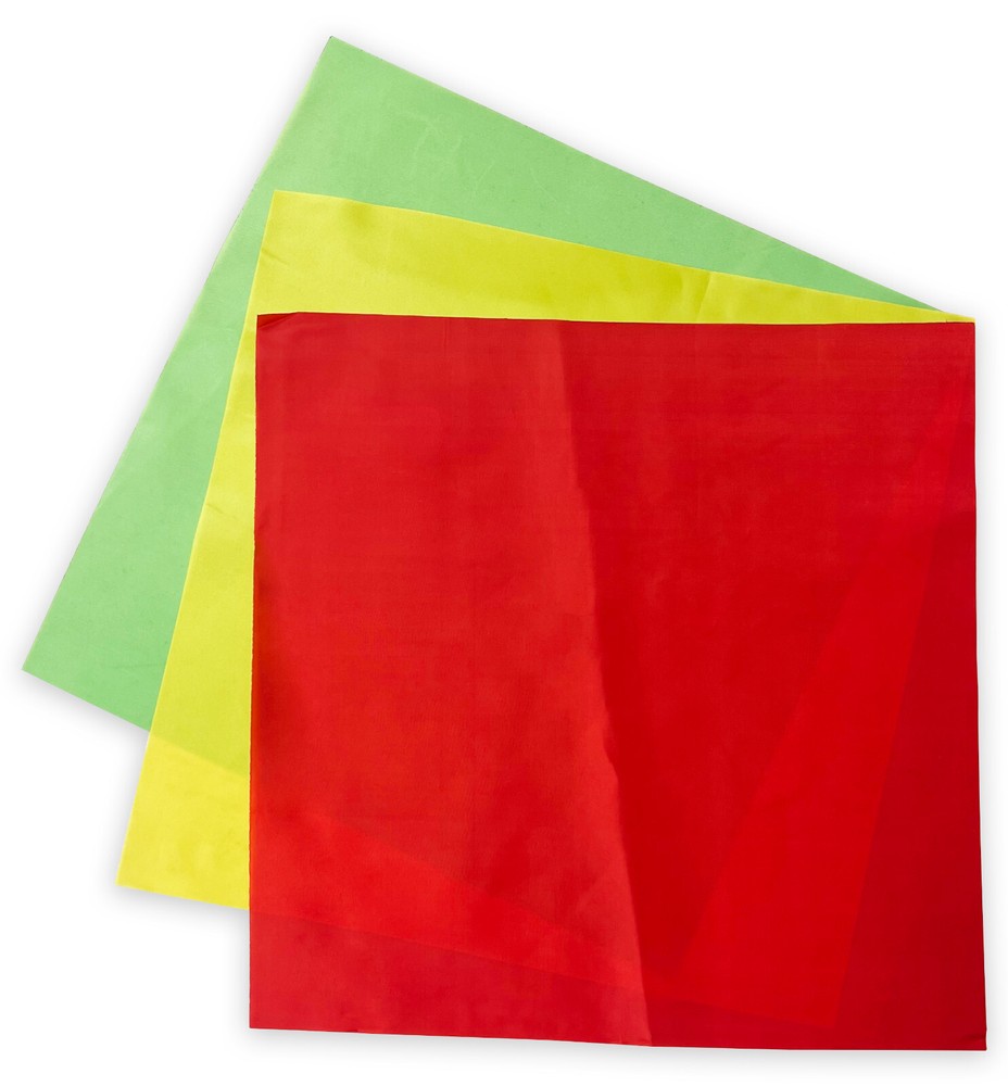 Kung Fu Weapon Flags For Broadsword Sword Chinese Red Yellow Green 13.5″ x 13.5″