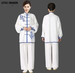 Tai Chi Clothing Chinese Kung Fu Uniform Embroidery Morning Exercise Costumes