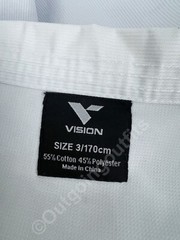 Vision DXV Taekwondo UWIA Adult’s Uniform Top White Size 3/170cm