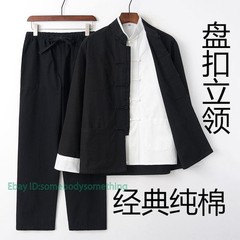 3 Pieces Cotton Tang Suit New Tai Chi Uniform Wing Chun Kung Fu Jacket and Pants