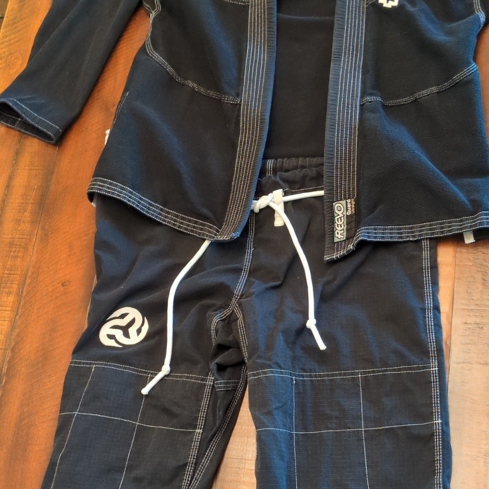 Reevo Black Jiu-Jitsu BJJ Gi Uniform Jacket & Pants Adult Unisex Size A2