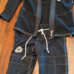 Reevo Black Jiu-Jitsu BJJ Gi Uniform Jacket & Pants Adult Unisex Size A2