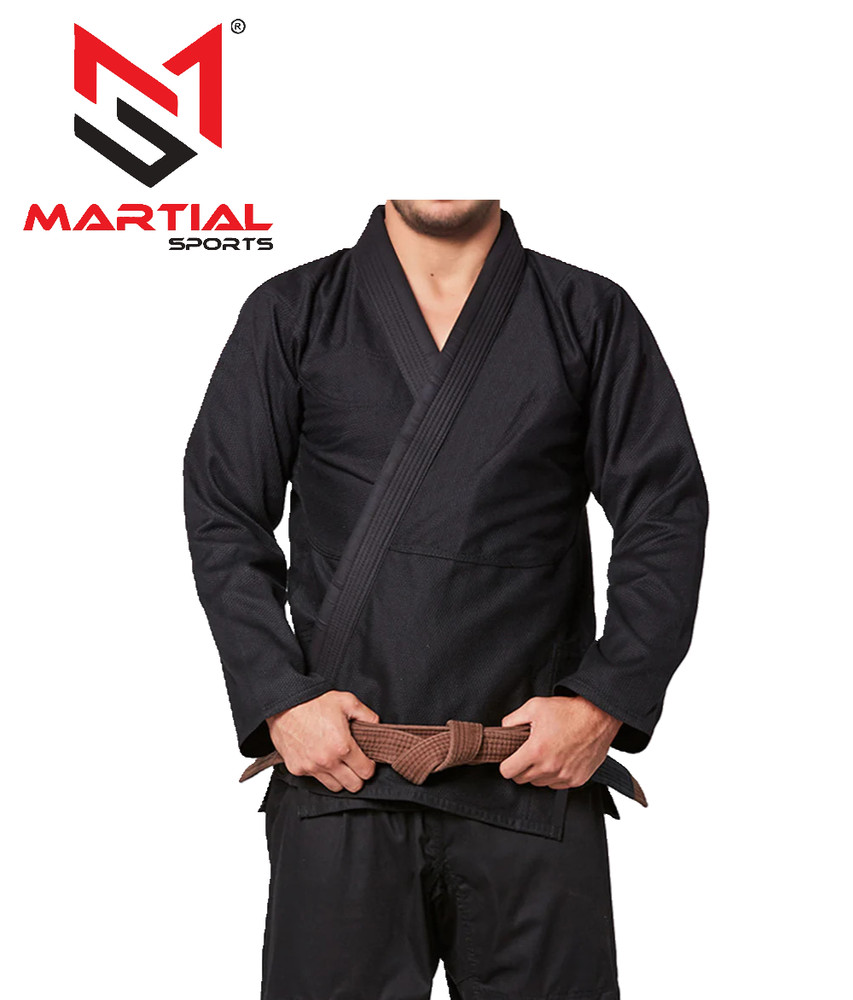 Martial Sports Premium Brazilian Jiu Jitsu Gi – Black – Free Belt Free Shipping