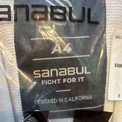 Sanabul Essentials BJJ Gi Competition Jiu-Jitsu Gi White Silver A4
