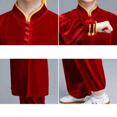 Winter Tai Chi Clothes Thick Kung Fu Dress Wushu Martial Art Uniform Long Sleeve
