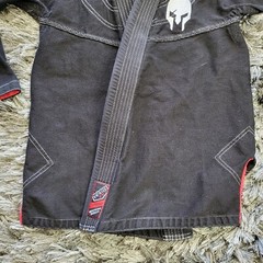 Verus Brazilian Jiu Jitsu Gi Men’s Size A00 Black Cotton Long Sleee Embroidered