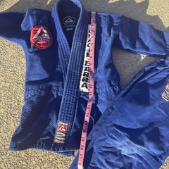 Gracie Barra Equipe Kimono And Pants Brazilian Jiu-Jitsu Gi Blue Youth 2 / 3