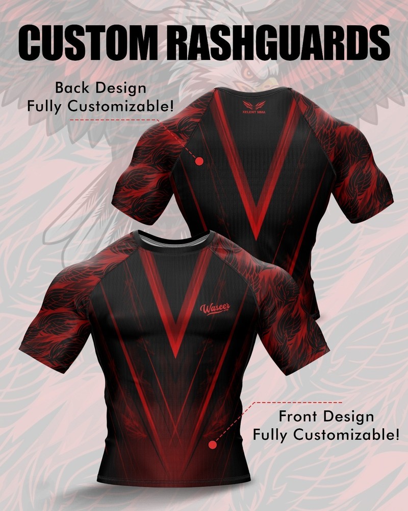 CUSTOM BJJ RASHGUARDS 3 PCS SET EACH