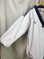 Adidas Taekwondo Dobok Gi Jacket Mens 3XL White Tiger WTF Uniform Top Korea