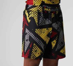 Fuji Black/Yellow Flex Lite MMA BJJ Jiu Jitsu Short Sleeve SS Rashguard
