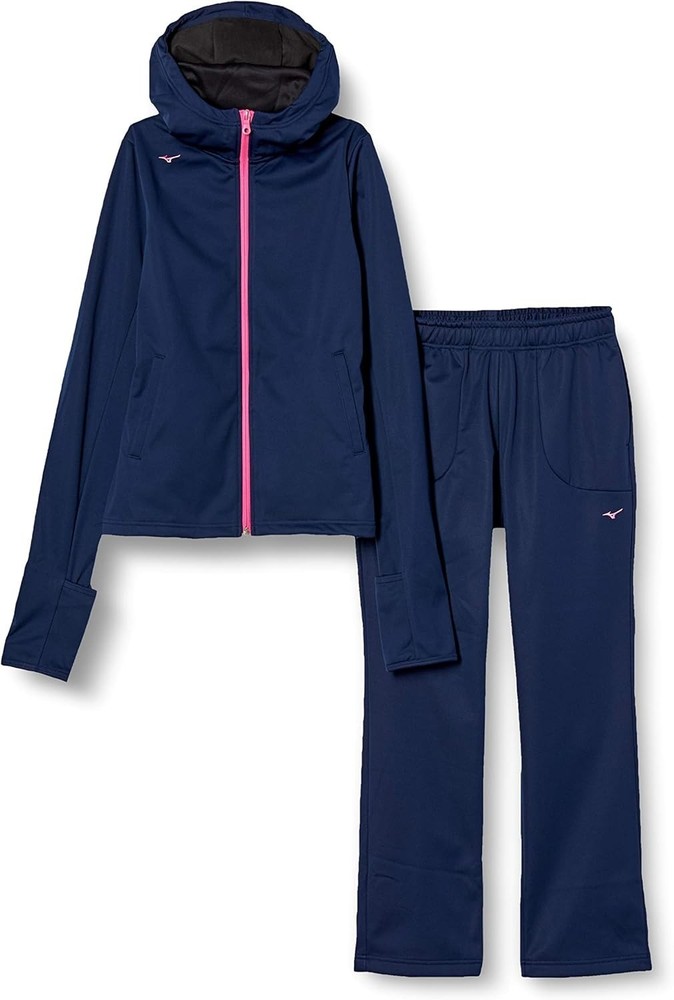 Mizuno Sauna suits Women Weight loss wear top and bottom set Navy Pink