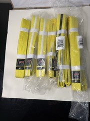 Combat Corner BJJ Kids Yellow/Yellow-black/Yellow- Belts Size Y1/A1 *LOT OF 6*