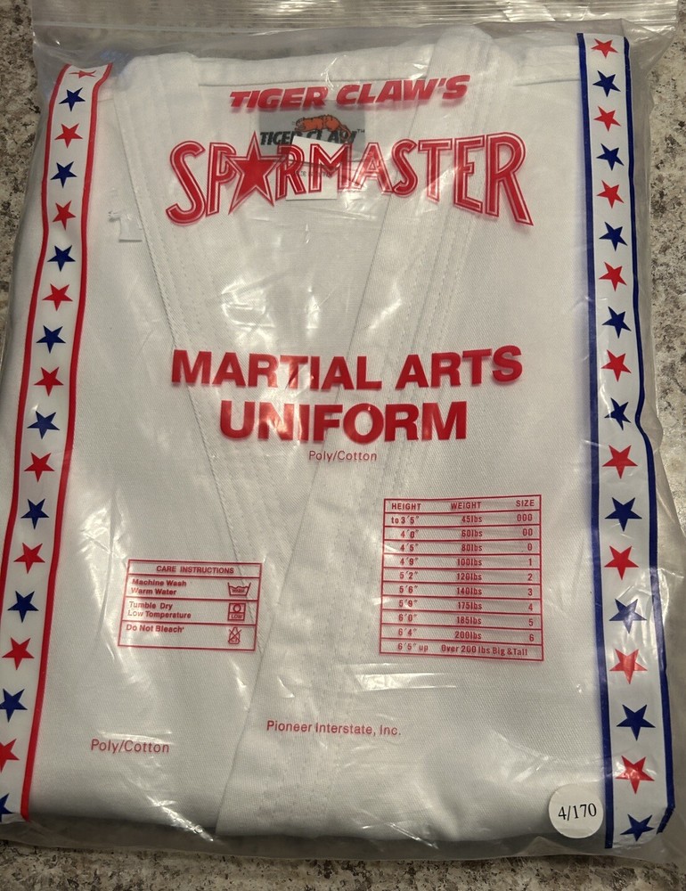 Tiger Claws Spar master Martial Arts Uniform Complete 4/170 White