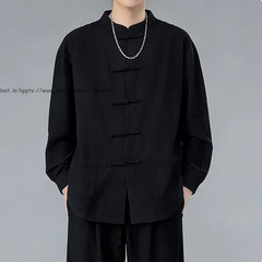 Summer Men’s Tang Suit Traditional Kung Fu Tai Chi Shirt and Pants Uniform Sets