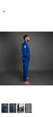 Gold BJJ The Foundation Gi Blue Jiu-Jitsu Uniform Set w/ Belt (Adult Unisex)