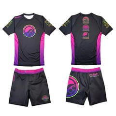 BJJ Batch 143 Shoyoroll Malibu Rash Guard & Fight Shorts Set Competition Uniform