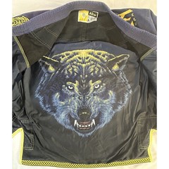 Raven Fightwear Kimono Jacket Wolf Interior Size A3 Tall Blue