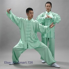 Chinese Women Men Kung Fu Uniform Martial Arts Wushu Taiji Suit Milk Silk