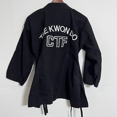 Century Mens Uniform Gi Top Size S Black Tae Kwon Do CTF Martial Arts