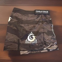 Charles Gracie Jiu Jitsu Academy No Gi Shorts Black Gray BJJ MMA Men 34/7