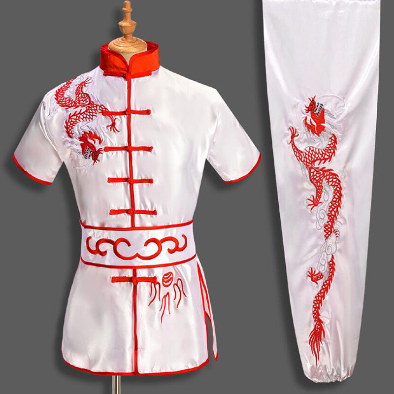 Kung Fu Tai Chi Uniform Martial Arts Suit Competition Clothes Dragon Embroidery