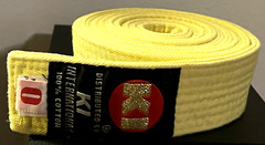 KI International Karate Belt Yellow Size 0 75”