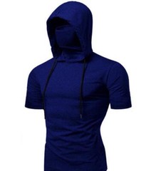 New Mens Ninja shirts Kung Fu Hooded Uniform Martial Arts Tai Chi Tops T-shirt