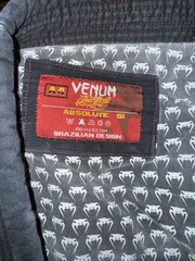 Venum Challenger BJJ Gi Jacket Black with Internal Pattern 100% Cotton Jujitsu L