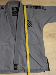 Sanabul Essential BJJ Gi Kimono Top for Men Brazilian Jiu Jitsu Gi Size A1 Grey