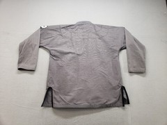 Gold BJJ Aeroweave Men Kimono Top Gray Long Sleeve Open Front 100% Cotton Active