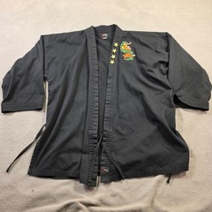 Swift Karate Gi Top Unisex 4 Black Dragon Tiger Patch Streetwear Skater Grunge