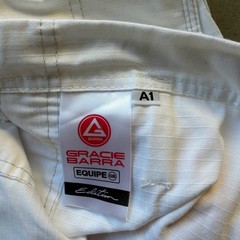 Gracie Barra Jiu Jitsu Gi Mens A1 White Kimono Pesado Set BJJ Top Pants BJJ