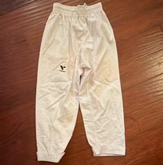 VISION Martial Arts Gi Uniform Pants, White, Size 1 (150 cm)