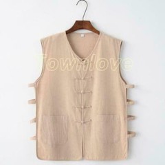 Chinese Kung Fu Tai Chi Vest Sleeveless Garment Martial Arts Wingchun Uniform