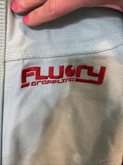 FLUORY Heavyweight Grappling Kimono Women’s Size F2 Teal/Red EUC