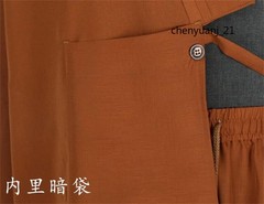 Buddhist Shaolin Monk Robe Full Set Linen Kung Fu Suit Meditation Uniforms Cloth