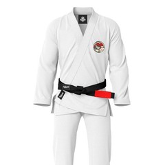 Custom White BJJ Gi Ancient Warrior Inner Lining | Premium Grappling Uniform