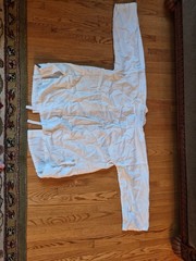 BARELY USED: Century White Martial Arts Uniform W/ Belt, Pants, & Shirt: Size 2