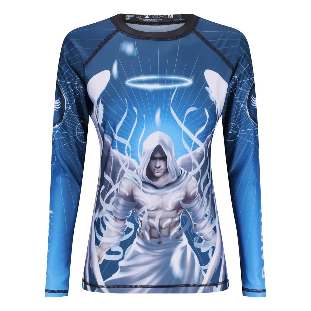Raven Fightwear „Archangel Michael” Women’s Jiu-Jitsu BJJ MMA Rashguard Size M