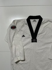 Vintage Adidas Taekwondo Korea AOP W.T.F. Martial Arts Uniform Top Shirt 190cm