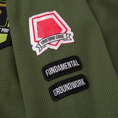Albino and Preto Fundamental Olive Reserve Gi JIU JITSU Kimono 450 GSM